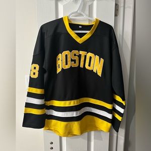 Youth Boston Happy Gilmore 18 Adam Sandler 1996 Movie Ice Hockey Jersey